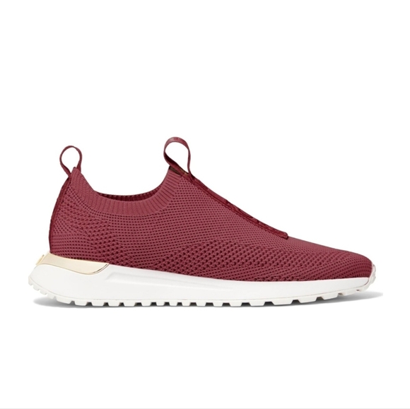 MICHAEL Michael Kors Bodie Stretch Knit Sneakerz ▪︎ Deep Red - Picture 3 of 11